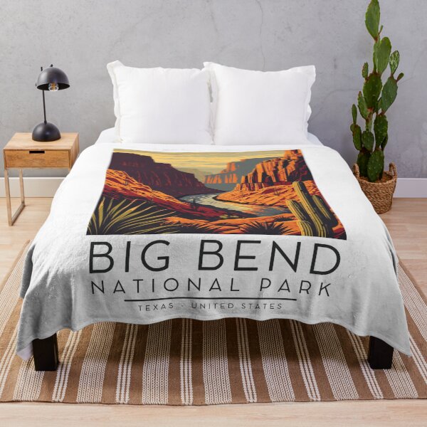Item preview, A Vintage Illustration of Big Bend National Park - Texas - US designed and sold by GoodOldVintage.