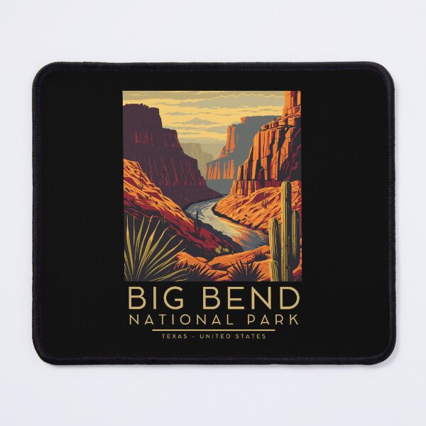 Item preview, A Vintage Illustration of Big Bend National Park - Texas - US designed and sold by GoodOldVintage.