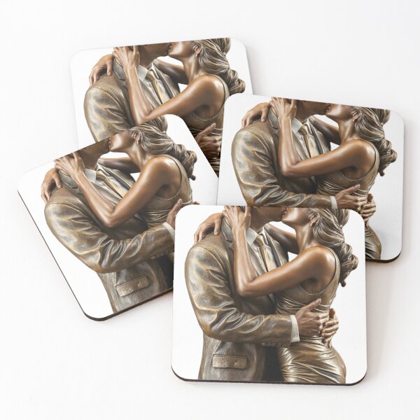 Item preview, bronze figure man & woman kissing designed and sold by Creative88Art.