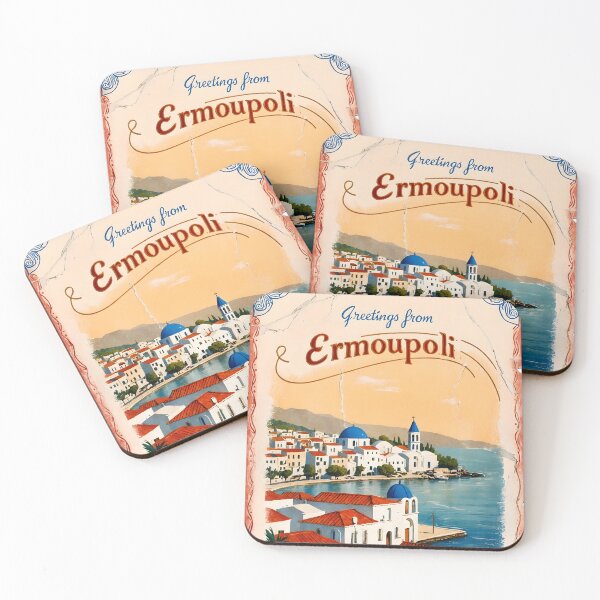 Item preview, Ermoupoli South Aegean Greece Postcard Vintage Retro Travel Vintage designed and sold by TravelPostcardGems.