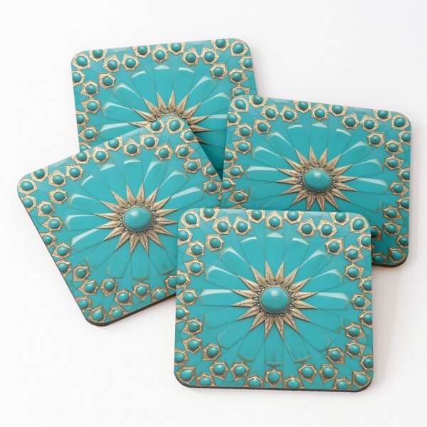 Item preview, sun pattern with turquoise designed and sold by Girih.