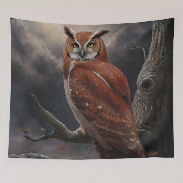 Item preview, Owl With Stormy Skies designed and sold by whitecat23.