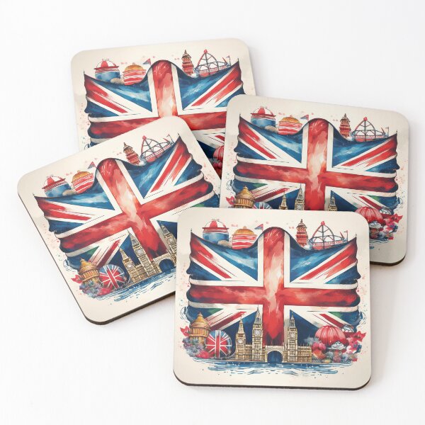 Item preview, Vibrant Union Jack with London Landmarks designed and sold by RaiyaTees.