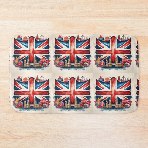 Item preview, Vibrant Union Jack with London Landmarks designed and sold by RaiyaTees.