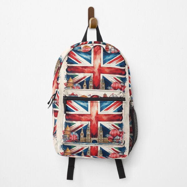 Item preview, Vibrant Union Jack with London Landmarks designed and sold by RaiyaTees.