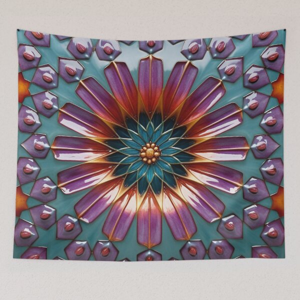 Item preview, Kaleidoscopic flower pattern designed and sold by Girih.