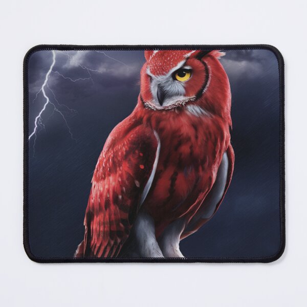 Item preview, Red Owl With Stormy Sky designed and sold by whitecat23.