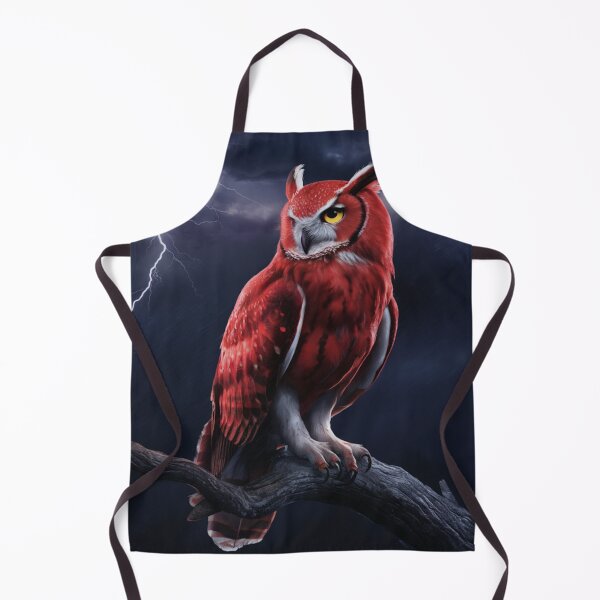 Item preview, Red Owl With Stormy Sky designed and sold by whitecat23.