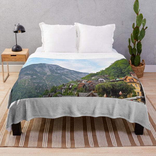Item preview, Mountain and old houses in Hallstatt village landscape designed and sold by goceris.