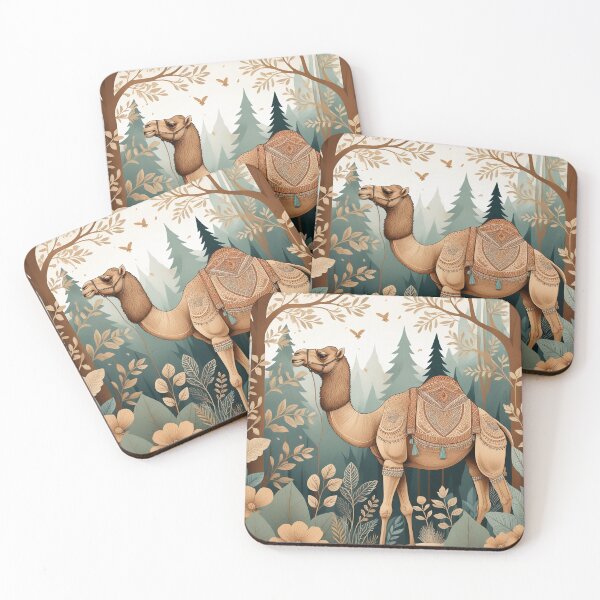 Item preview, Kawaii Camel Whimsical Wild Life Abstract Vintage Zentangle Art designed and sold by Witty Shirts.