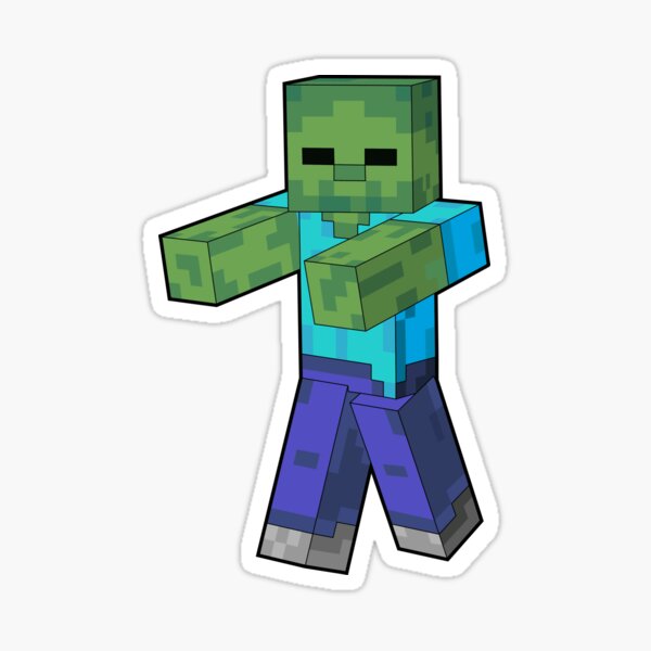 Vista previa del artículo con la obra «Personaje zombi de Minecraft», diseñado y vendido por Kubala Designs.