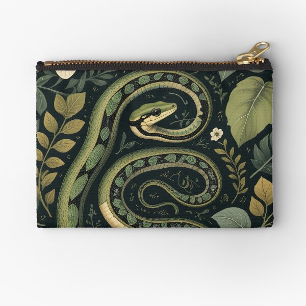 Item preview, Kawaii Green Snake Whimsical Wild Life Abstract Vintage Zentangle Art designed and sold by Witty Shirts.