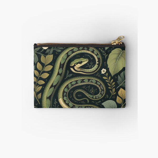 Item preview, Kawaii Green Snake Whimsical Wild Life Abstract Vintage Zentangle Art designed and sold by Witty Shirts.