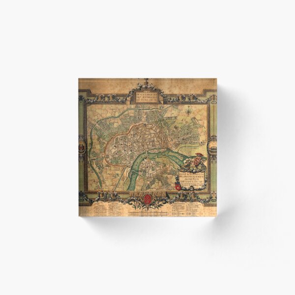 Map Of Toulouse 1774 Acrylic Block