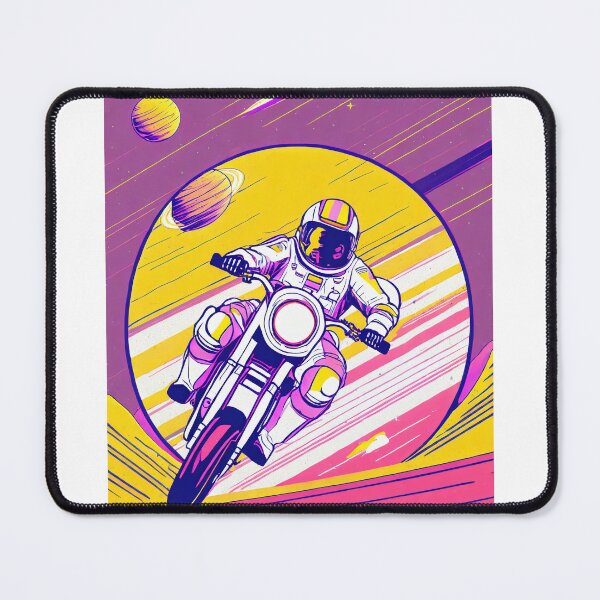 Item preview, Astronaut racing a motorcycle in space designed and sold by BADESIGNZZ.