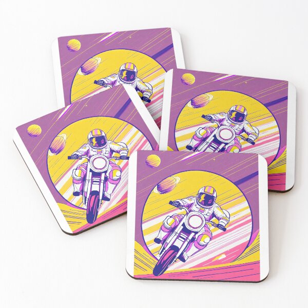 Item preview, Astronaut racing a motorcycle in space designed and sold by BADESIGNZZ.