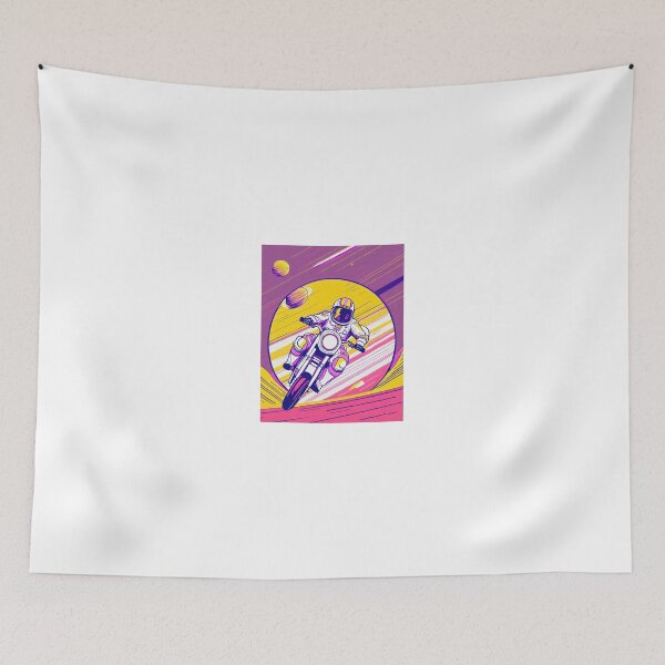 Item preview, Astronaut racing a motorcycle in space designed and sold by BADESIGNZZ.