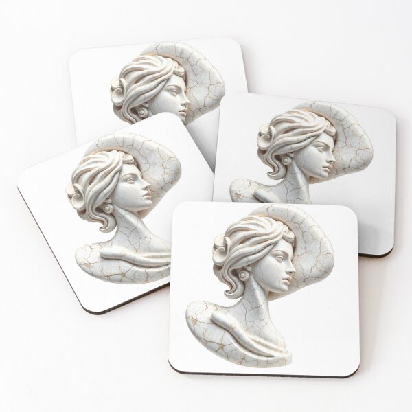 Item preview, white marble female statue woman designed and sold by Creative88Art.