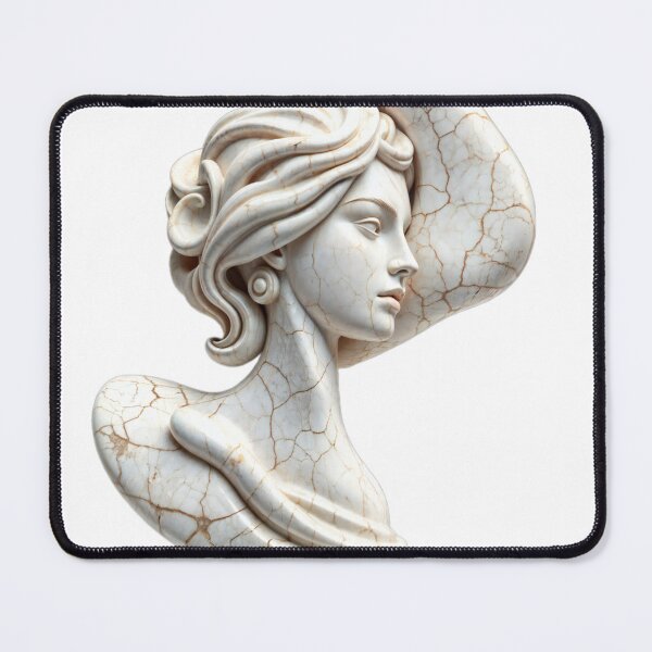 Item preview, white marble female statue woman designed and sold by Creative88Art.