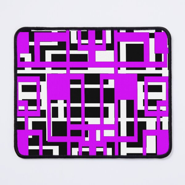 Item preview, Geometric Shapes Pattern Lilac-Pink White Black Background designed and sold by taiche.