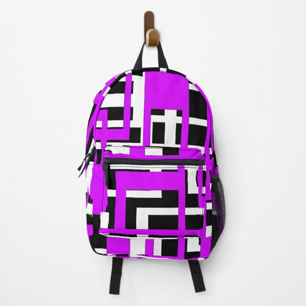 Item preview, Geometric Shapes Pattern Lilac-Pink White Black Background designed and sold by taiche.