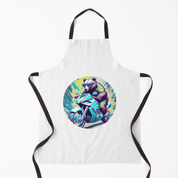 Item preview, Techno Bear riding on a supersport motorcycle designed and sold by BADESIGNZZ.