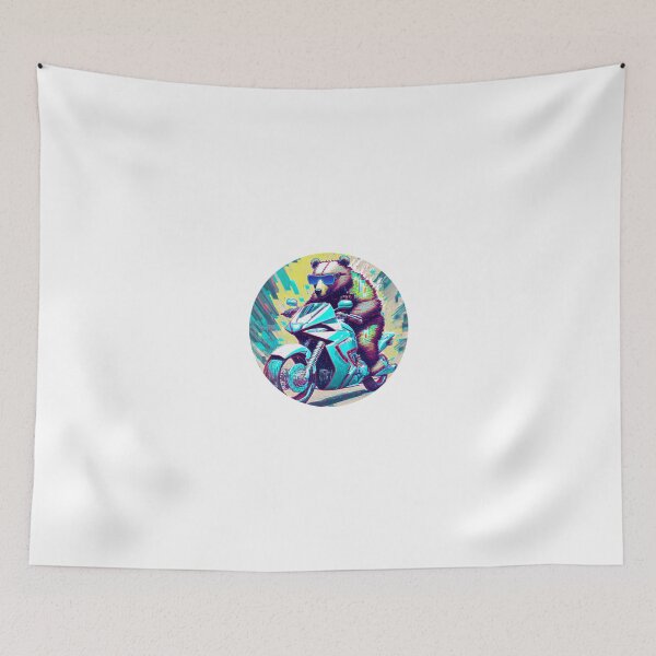 Item preview, Techno Bear riding on a supersport motorcycle designed and sold by BADESIGNZZ.