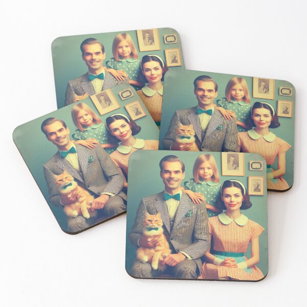 Item preview, Quirky family picture with cat - vintage designed and sold by Silbays.