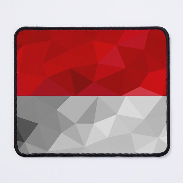 Item preview, Low Poly Monaco Flag - Geometric Red and White Design designed and sold by OrangePoly.