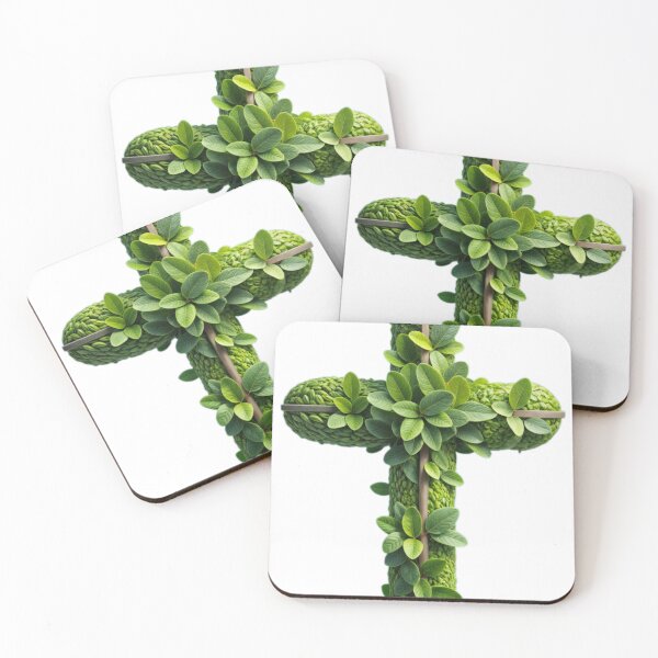Item preview, decor green trees cross designed and sold by Creative88Art.