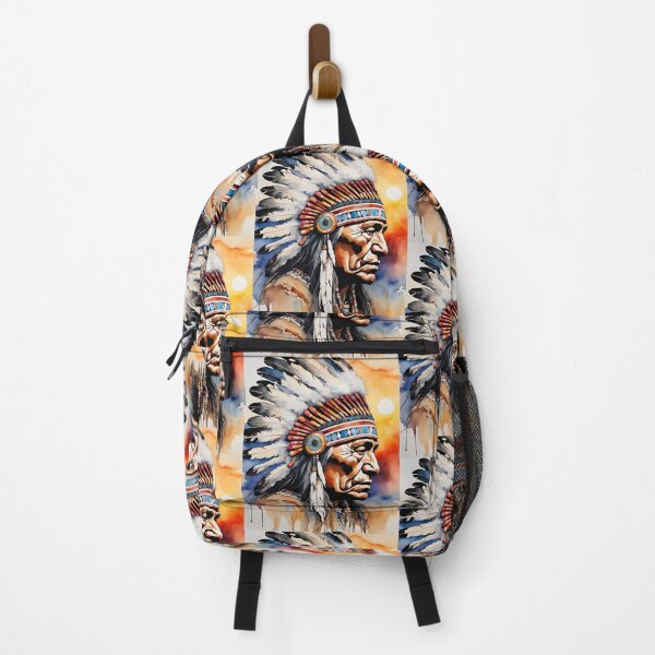 Item preview, Native indigenous proud indian wearing headdress watercolor, American Indian Heritage Month designed and sold by KolorellaS.