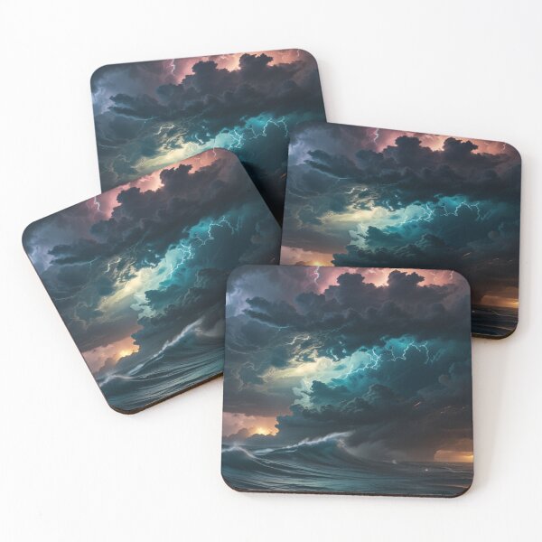 Item preview, Bermuda Triangle Stormy Aerial View designed and sold by Enchanting Art Vista.