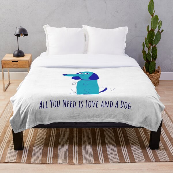 Artikelvorschau, Alles was du brauchst ist Liebe und ein Hund entworfen und verkauft von MuttsDesigns.