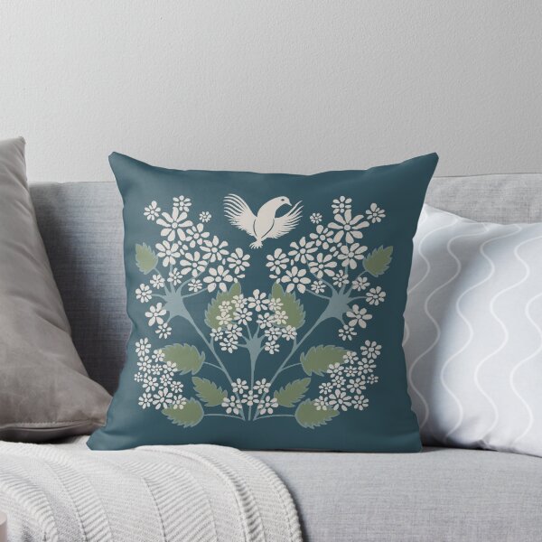 Item preview, Peaceful Dove Illustration Surrounded by Cumin Flowers designed and sold by daniela-rus.