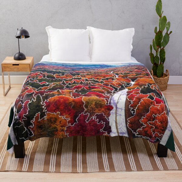 Item preview, New England Autumn Leaves White Mountains Batik Fall Leaves designed and sold by AuroraXGreen.