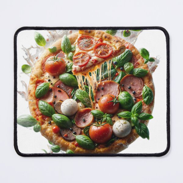 Item preview, pizza design with fresh ingredients & water splash designed and sold by Creative88Art.