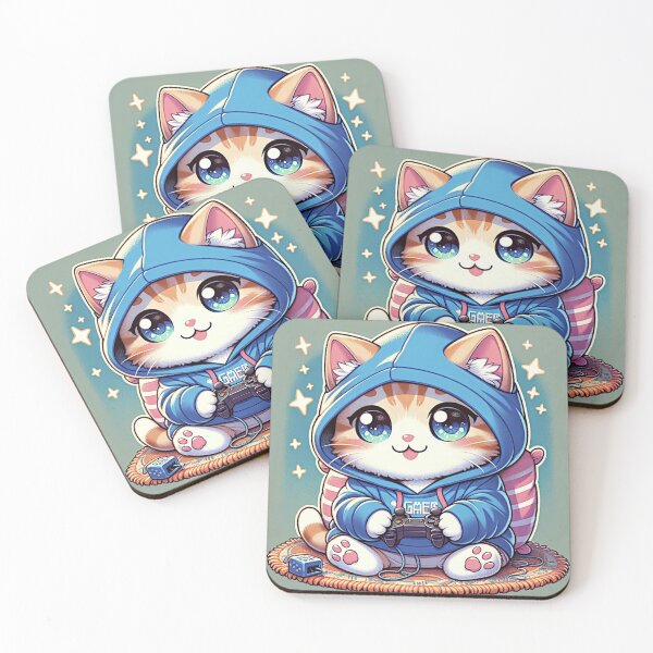 Item preview, Playful Cat Gamer in Cozy Setting                  designed and sold by darlene80184.