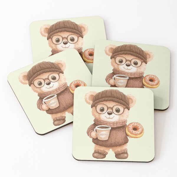 Item preview, Teddy Bear Holding Coffee designed and sold by cemreyigitsahin.