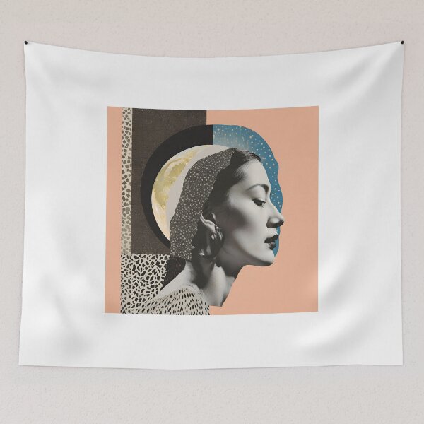 Item preview, Spirit of disaproval Moon - modern vintage art designed and sold by MiszungART.