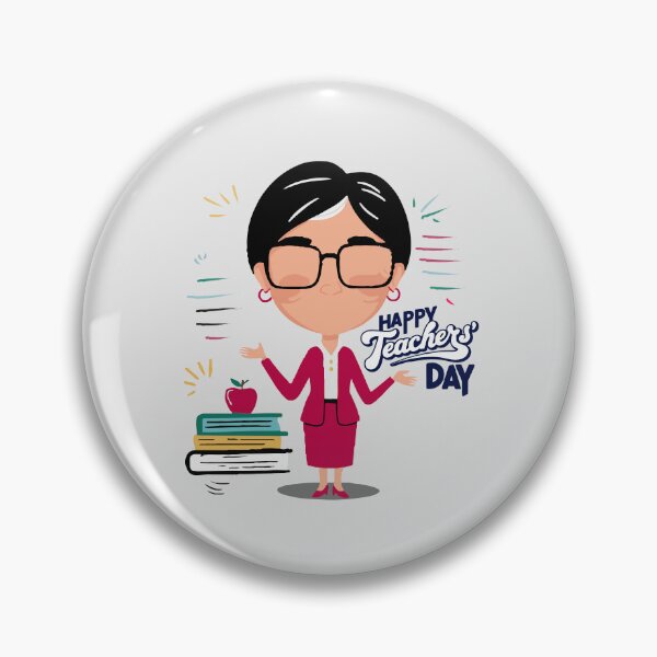 Item preview, Happy Teacher's Day: Cute Cartoon Teacher Illustration  designed and sold by AtonuHaque.