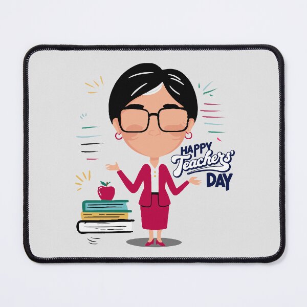 Item preview, Happy Teacher's Day: Cute Cartoon Teacher Illustration designed and sold by AtonuHaque.
