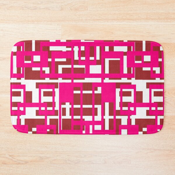 Item preview, Geometric Shapes Pattern Pink White Cut Out designed and sold by taiche.