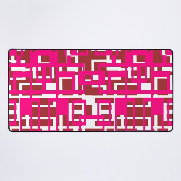 Item preview, Geometric Shapes Pattern Pink White Cut Out designed and sold by taiche.