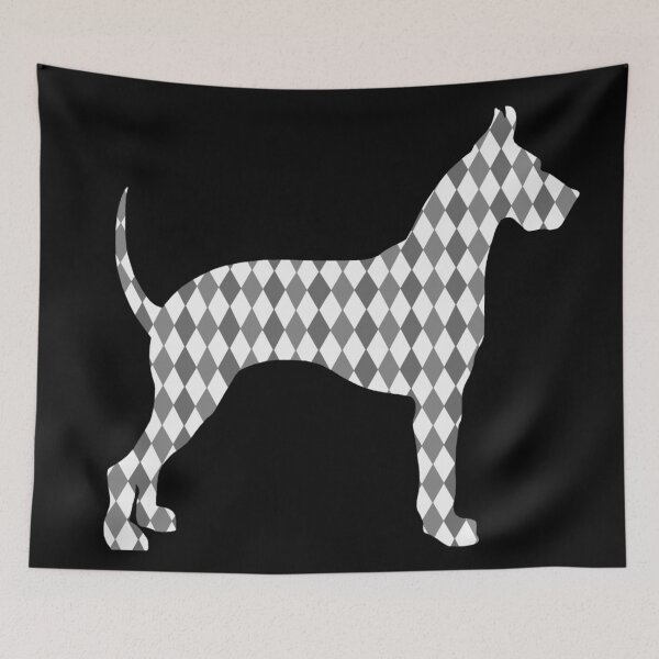 Item preview, Gray and White Harlequin Great Dane Silhouette designed and sold by Deborah Camp.