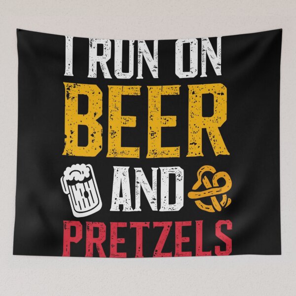 Item preview, I Run On Beer And Pretzels Oktoberfest designed and sold by KitonicTees.