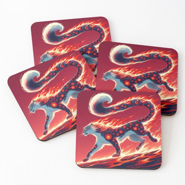 Item preview, Lava Fire Snow Leopard, Ai Generated Art  designed and sold by ACC .