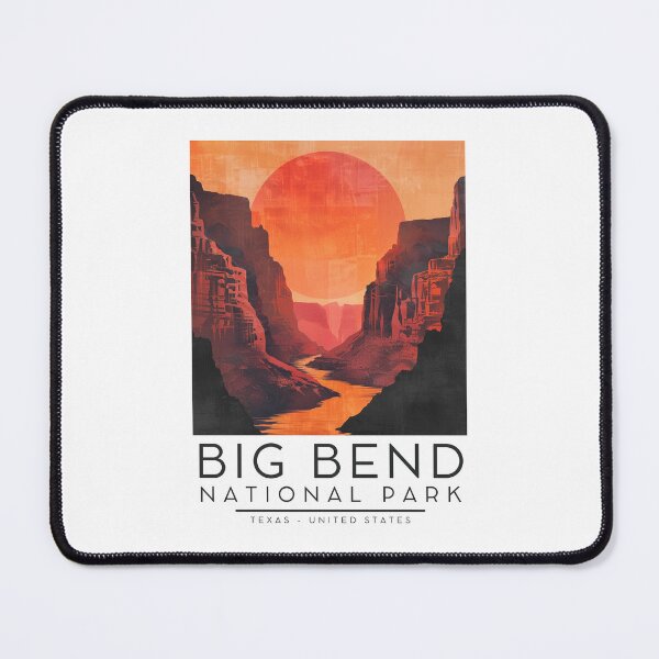 Item preview, A Vintage Illustration of Big Bend National Park - Texas - US designed and sold by GoodOldVintage.