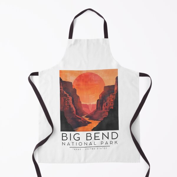 Item preview, A Vintage Illustration of Big Bend National Park - Texas - US designed and sold by GoodOldVintage.