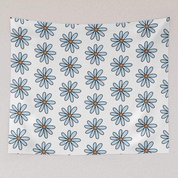 Item preview, Daisy Flower Drawing Light Blue designed and sold by MrsCreative1.