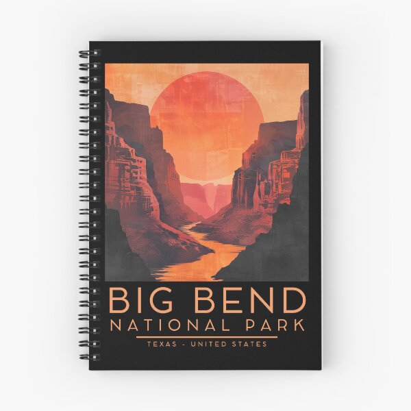 Item preview, A Vintage Illustration of Big Bend National Park - Texas - US designed and sold by GoodOldVintage.